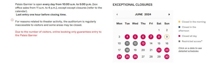 horario opera garnier